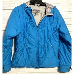 Columbia Womens  Titanium‎ Hooded Jacket Tech interchange Blue SO SOFT MEDIUM